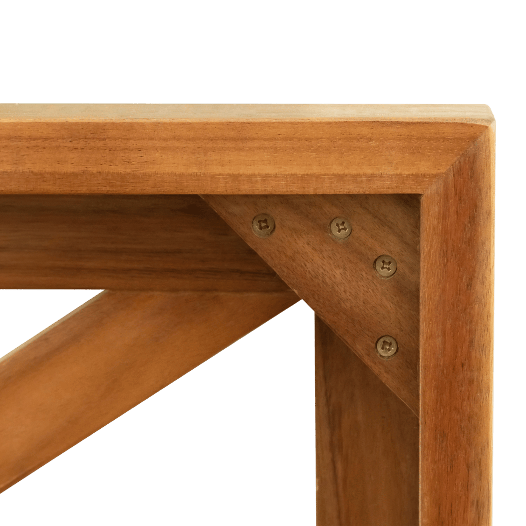 close-up of lockable connector hardware on X-back frame (close-up detail)