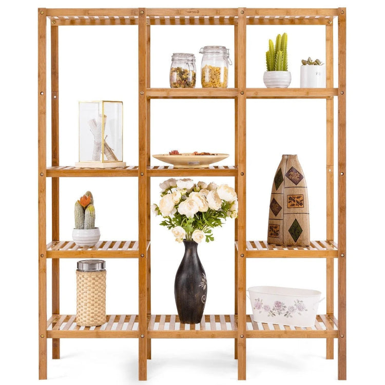 Eco-Friendly Bamboo 4-Shelf plant stand 