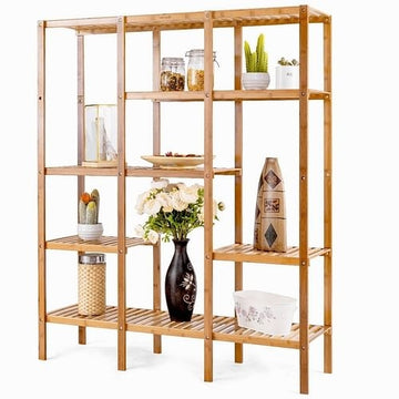 Eco-Friendly Bamboo 4-Shelf plant stand 