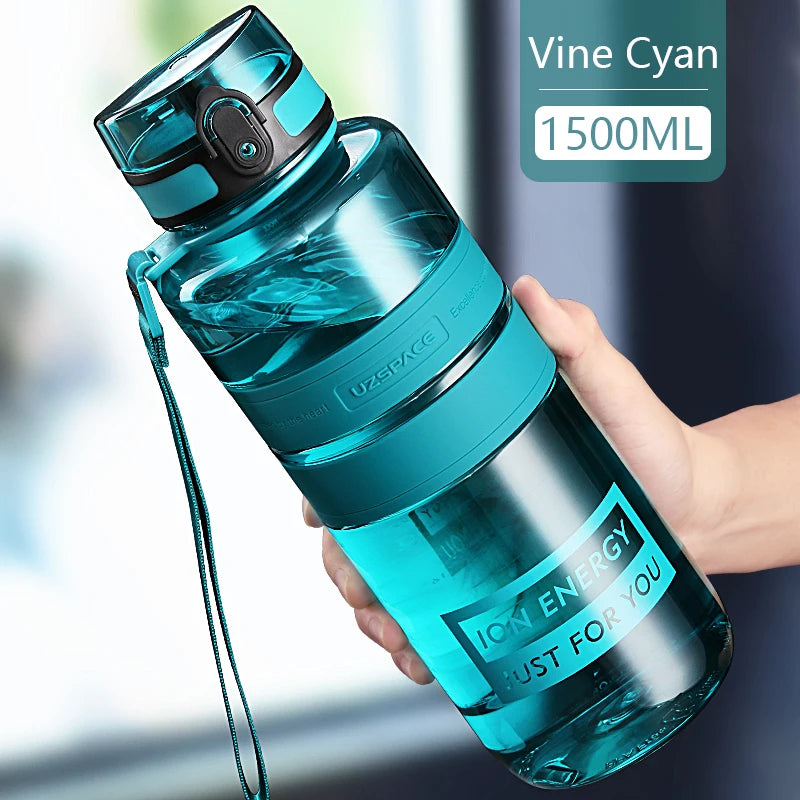 1.5/2L Sport Water Bottle Large Capacity Portable Leakproof Shaker Outdoor Fitness Bottle Ecofriendly Plastic Drinkware BPA Free