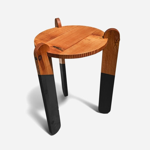 Intersecting-Leg Side Table with Colorful Dipped-Leg Accents