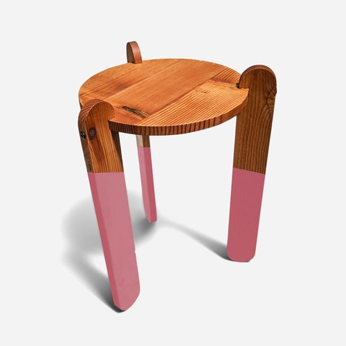 Intersecting-Leg Side Table with Colorful Dipped-Leg Accents