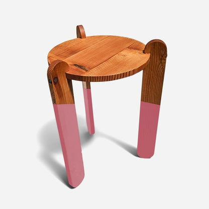 Intersecting-Leg Side Table with Colorful Dipped-Leg Accents