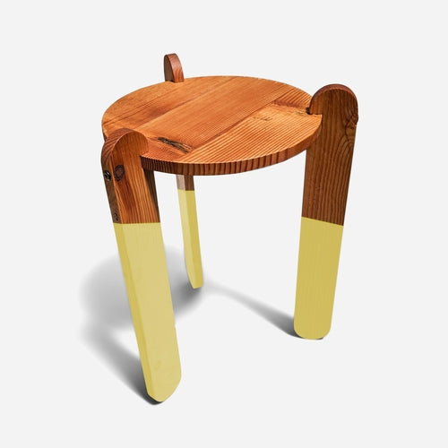 Intersecting-Leg Side Table with Colorful Dipped-Leg Accents