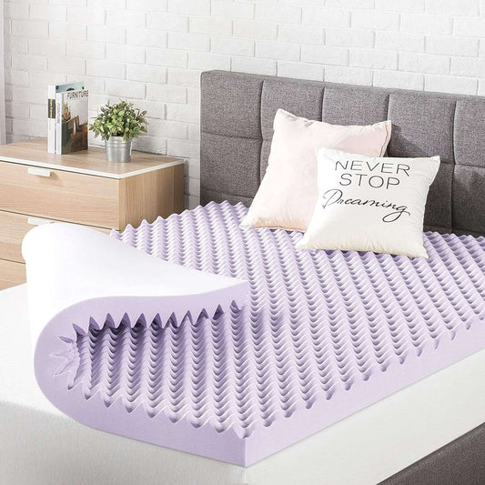 Lavender - Infused Egg Crate Memory Foam Mattress Topper (Full)