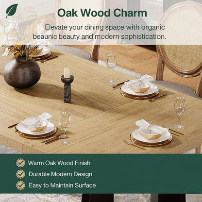 Oak_Black_Rustic_8-seat_Dining_Table_70.9-inch (feature callout)