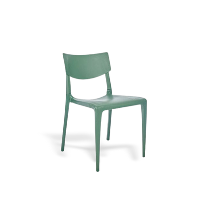 Durable outdoor dining chair styled on a #f3f3f3 studio background