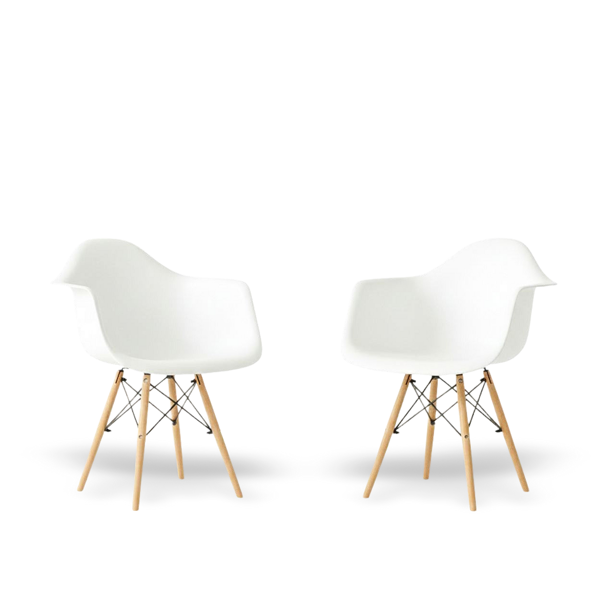 Minimalist dining arm chair detail on a #f3f3f3 studio background