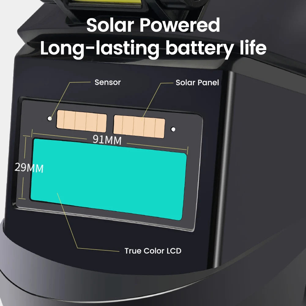 Advanced Solar Welding Helmet with Wide View