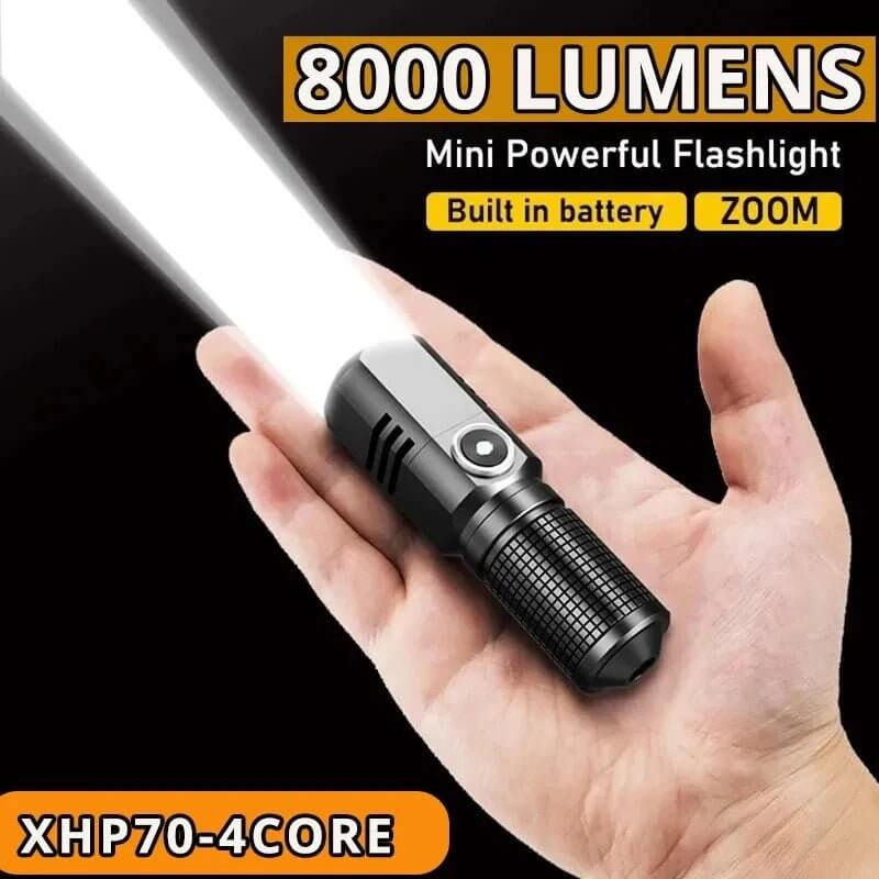 Super Bright, Zoomable LED Flashlight for Outdoors