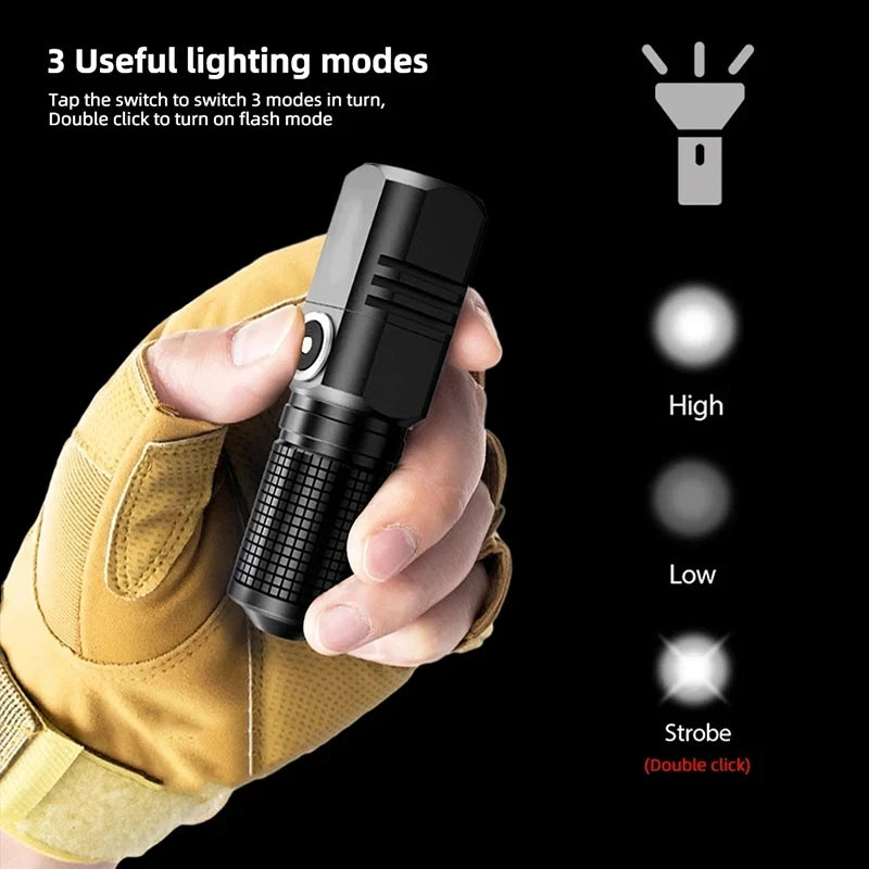 Super Bright, Zoomable LED Flashlight for Outdoors