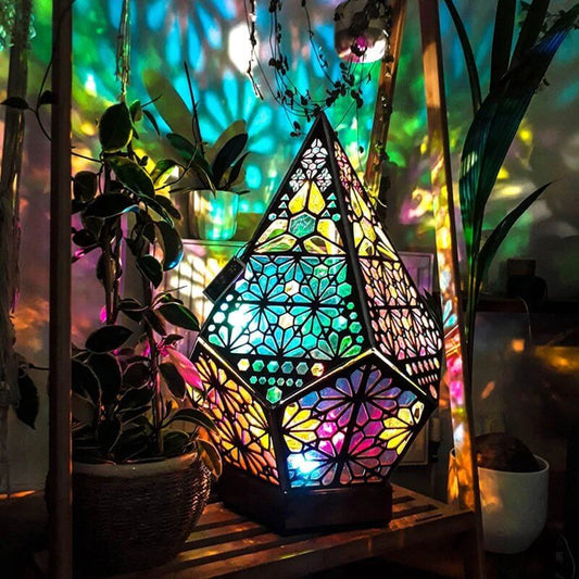 Bohemian Colorful Projector Desk Lamp