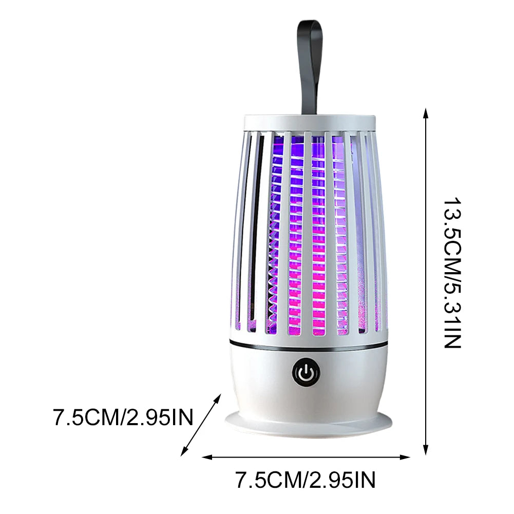 Electric Mosquito Swatter Bug Zapper Trap Lamp USB Rechargeable Outdoor Insect Fly Trap for Home Bedroom Camping Lantern