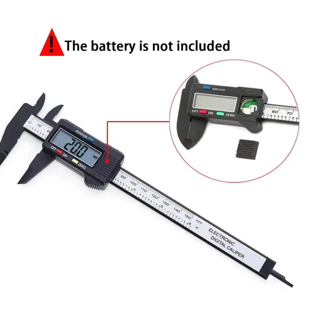 High - Precision Digital Caliper with Carbon Fiber Body