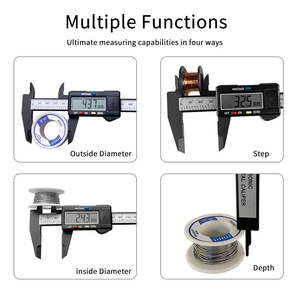 150Mm 100Mm Electronic Digital Caliper Carbon Fiber Dial Vernier Caliper Gauge Micrometer Measuring Tool Digital Ruler