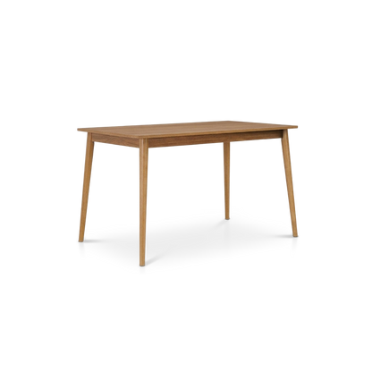 47-Inch Oak Finish Dining Table with Solid Wood Legs