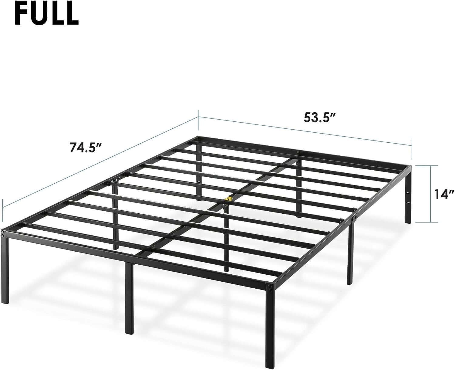 Sturdy Metal Platform Bed with Heavy - Duty Steel Slats