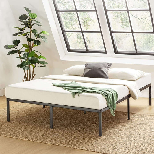 Sturdy Metal Platform Bed with Heavy - Duty Steel Slats
