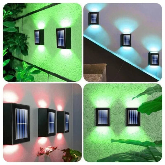 Up and Down Solar Wall Lights - outdoor lighting wall 