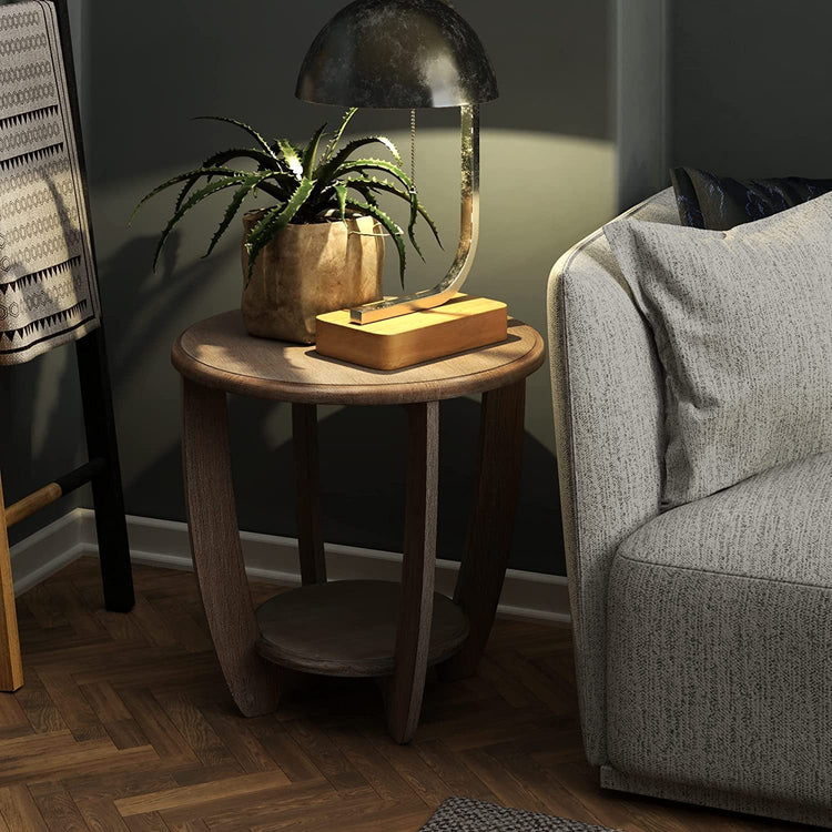 Vintage Coffee Table End Table With Storage Shelf