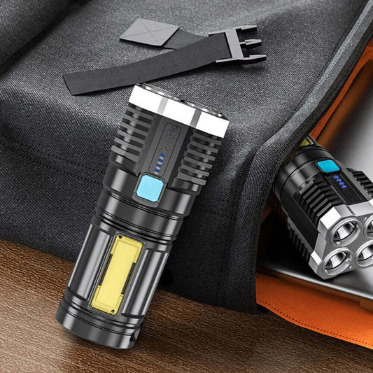 Waterproof Rechargeable Flashlight with COB Light - outdoor lights for house