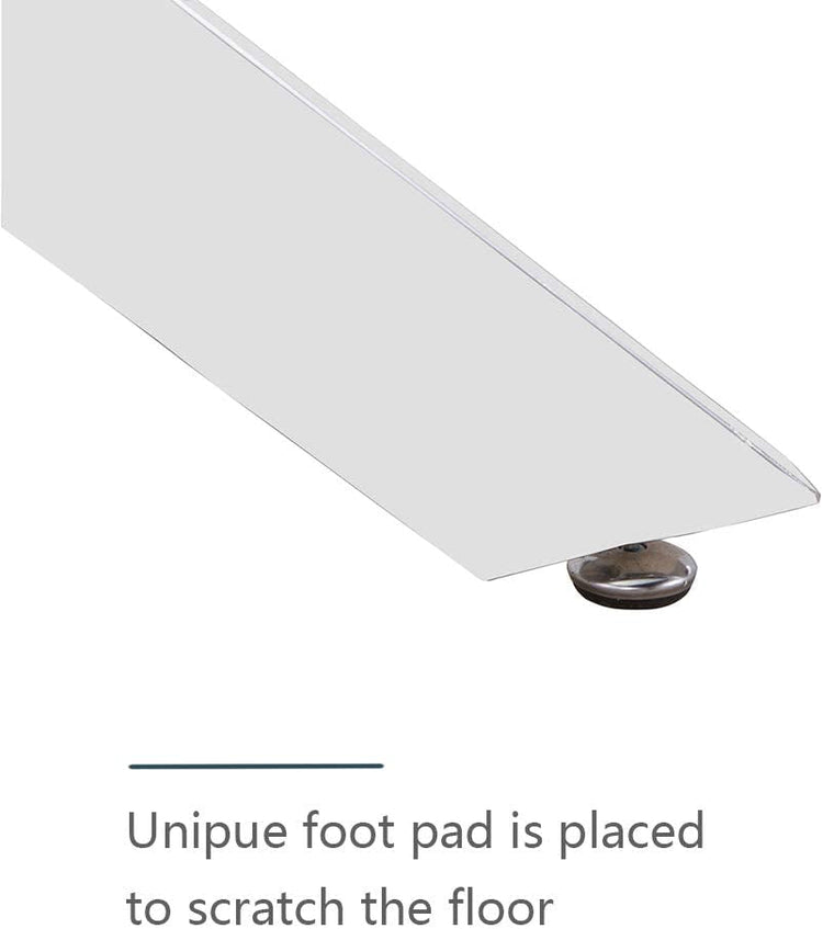 White floor protector with a unique foot pad on a white background