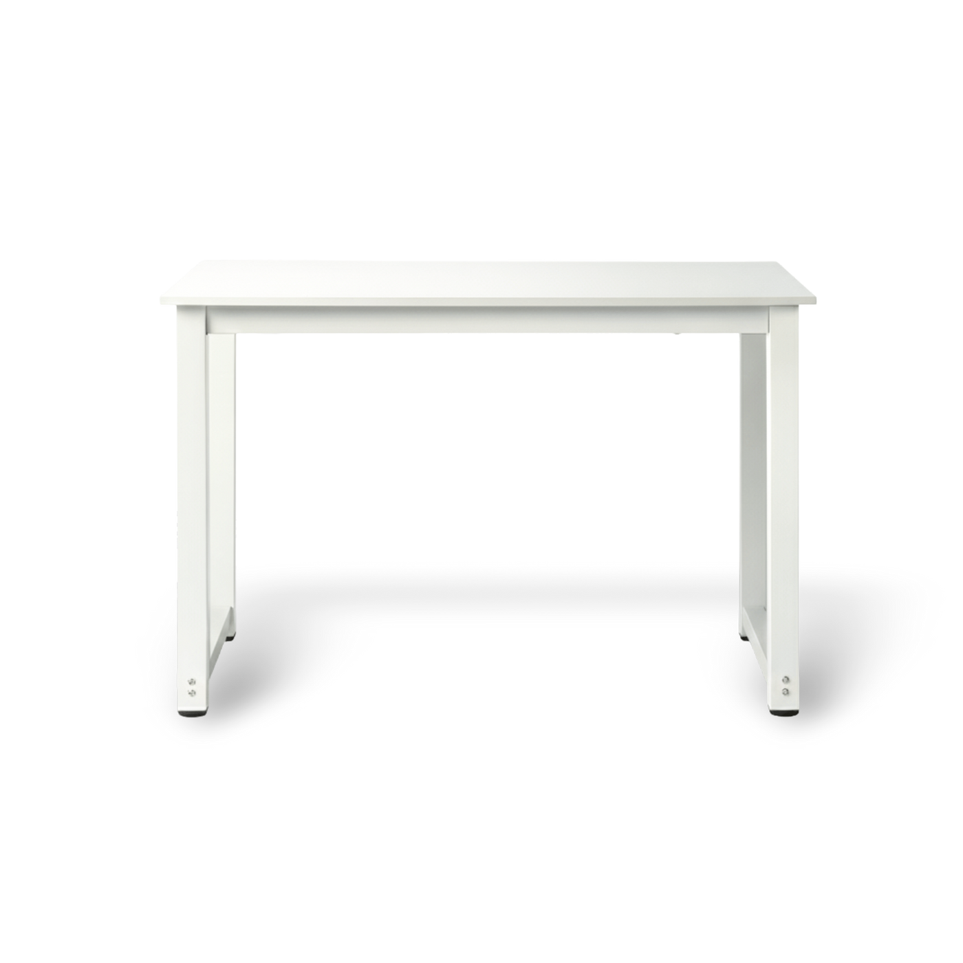 White table on white background