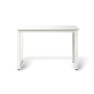 White table on white background