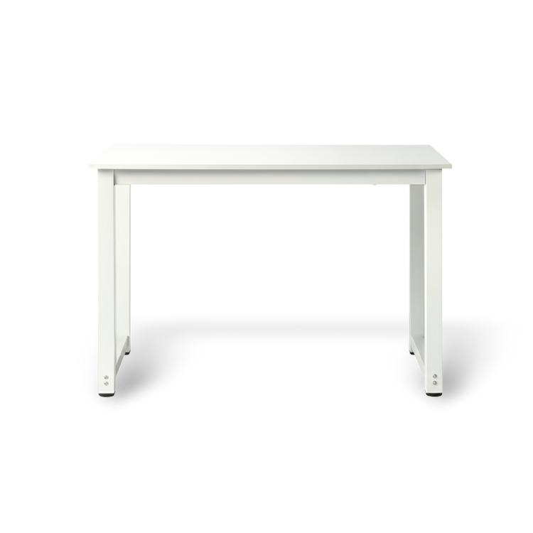 White table on white background