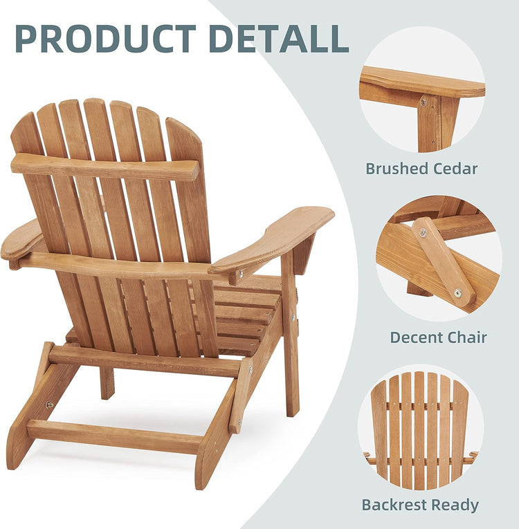 Wooden chair with details on material and finish