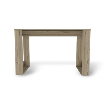 Wooden desk on a white background