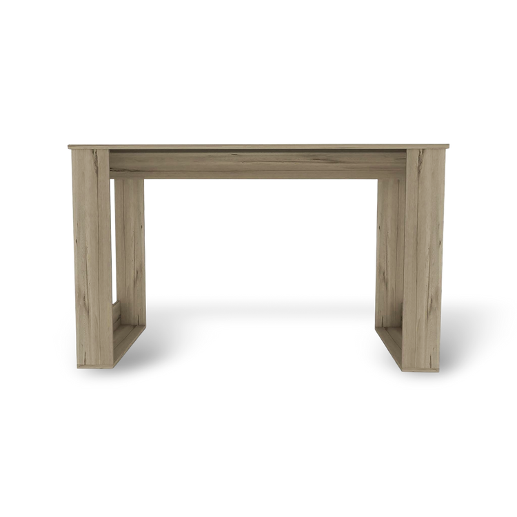 Wooden desk on a white background