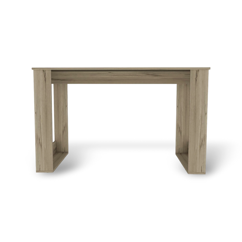 Wooden desk on a white background