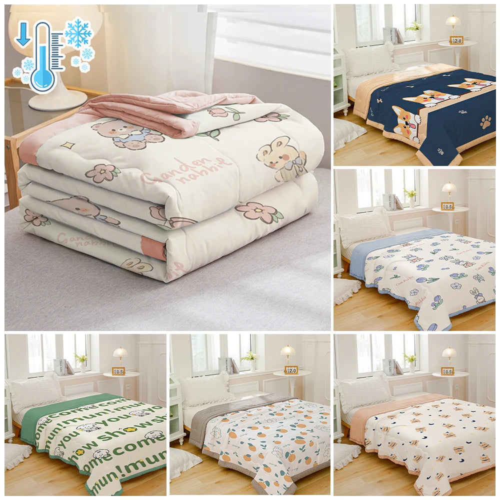 Summer Thin Quilt Comforter Soft Air Conditioning Four-Season Quilt/Duvet/Blanket Bed Duvets 150 Single Bed Quilt