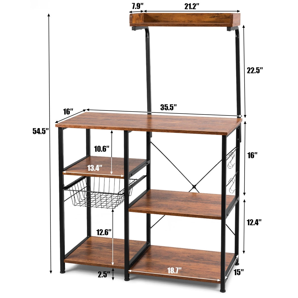 Multi-Functional Kitchen Rack with Microwave Stand