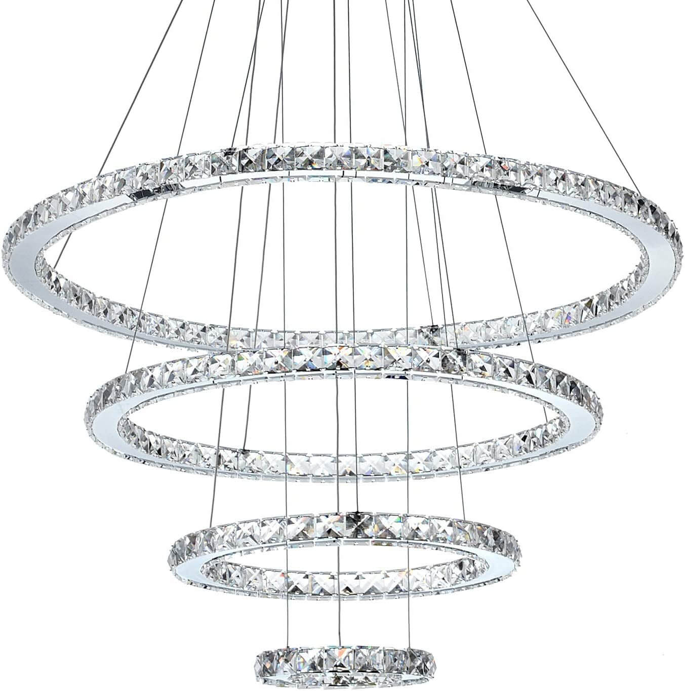 Modern Crystal Chandelier with LED Lights