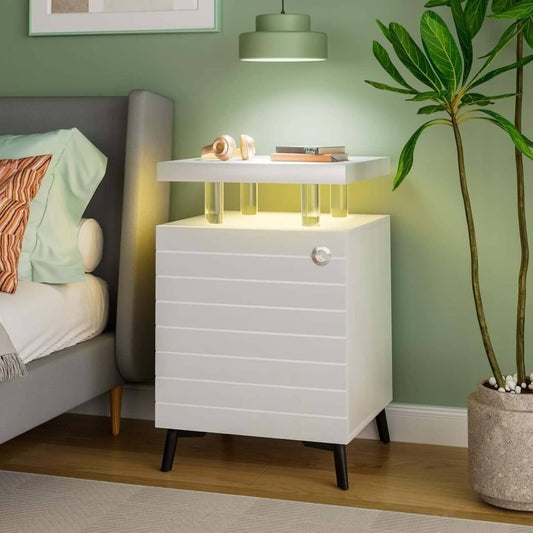 Acrylic End Table with LED Light