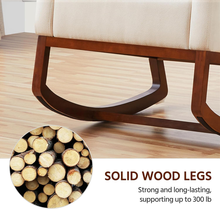 Adirondack Rocking Chair with Side Pocket for Relaxation details