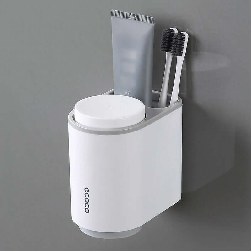 Wall - Mounted Toothbrush Holder with Shaver Case