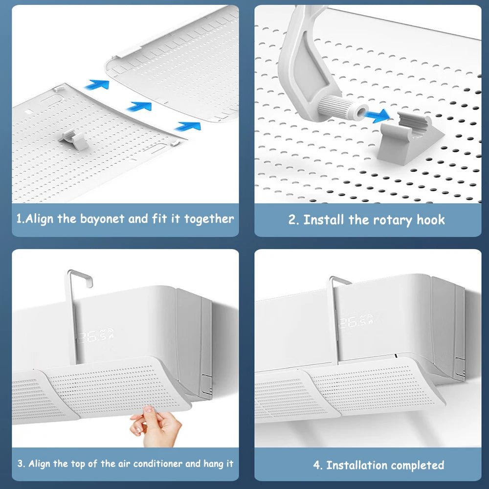 Universal Air Conditioner Wind Deflector Wall-Mounted Air Conditioning Windshield Anti-Direct Blowing Retractable Outlet Baffle