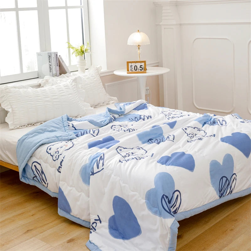 Summer Thin Quilt Comforter Soft Air Conditioning Four-Season Quilt/Duvet/Blanket Bed Duvets 150 Single Bed Quilt