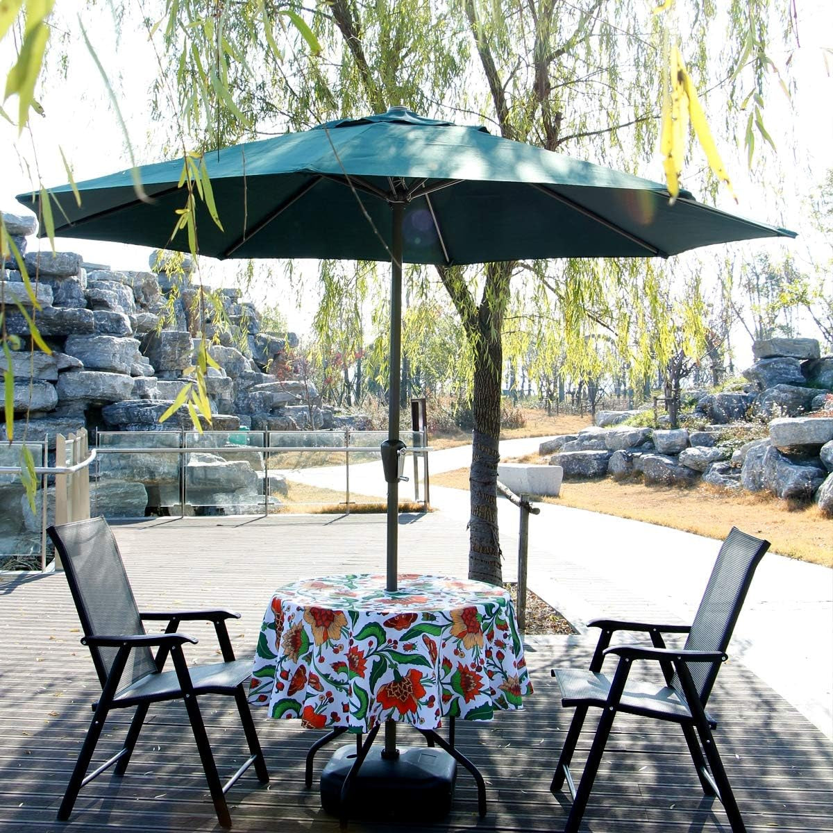 Waterproof Zippered Tablecloth with Umbrella Hole