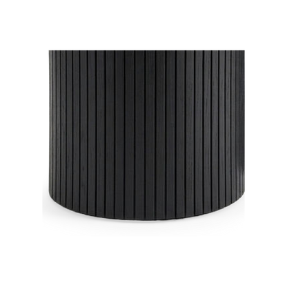 Fluted rib wall and base curve of the smaller nesting drum (close-up detail)
