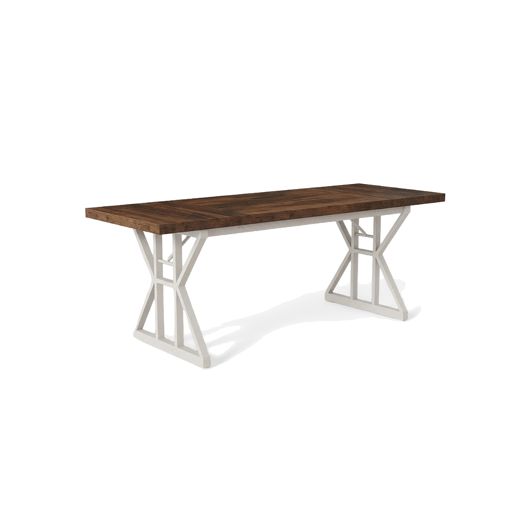 white trestle desk