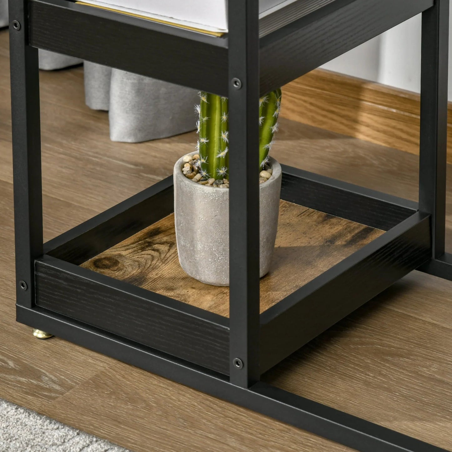 C Shaped End Table Metal Legs preview 