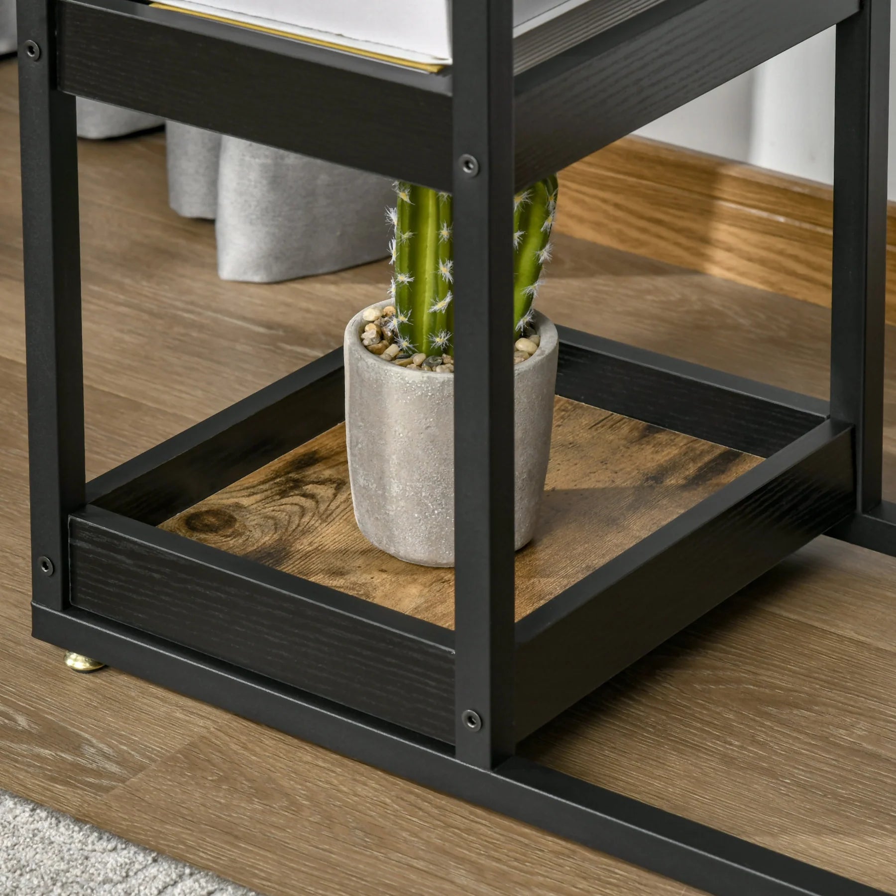 C Shaped End Table Metal Legs preview 