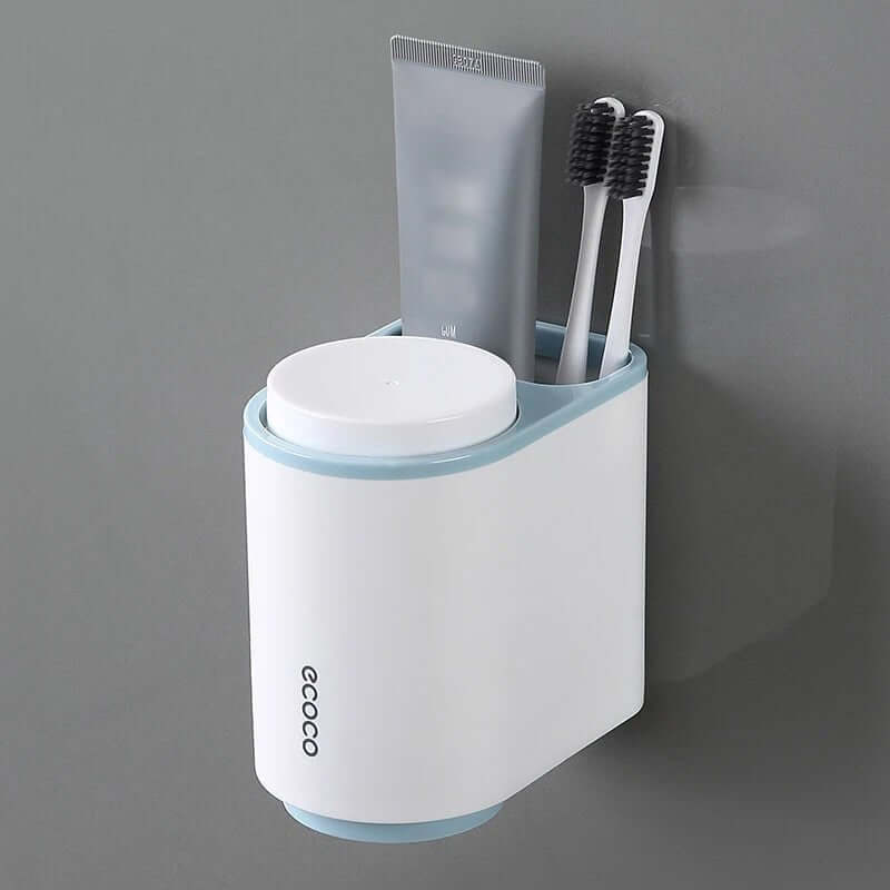 Wall - Mounted Toothbrush Holder with Shaver Case