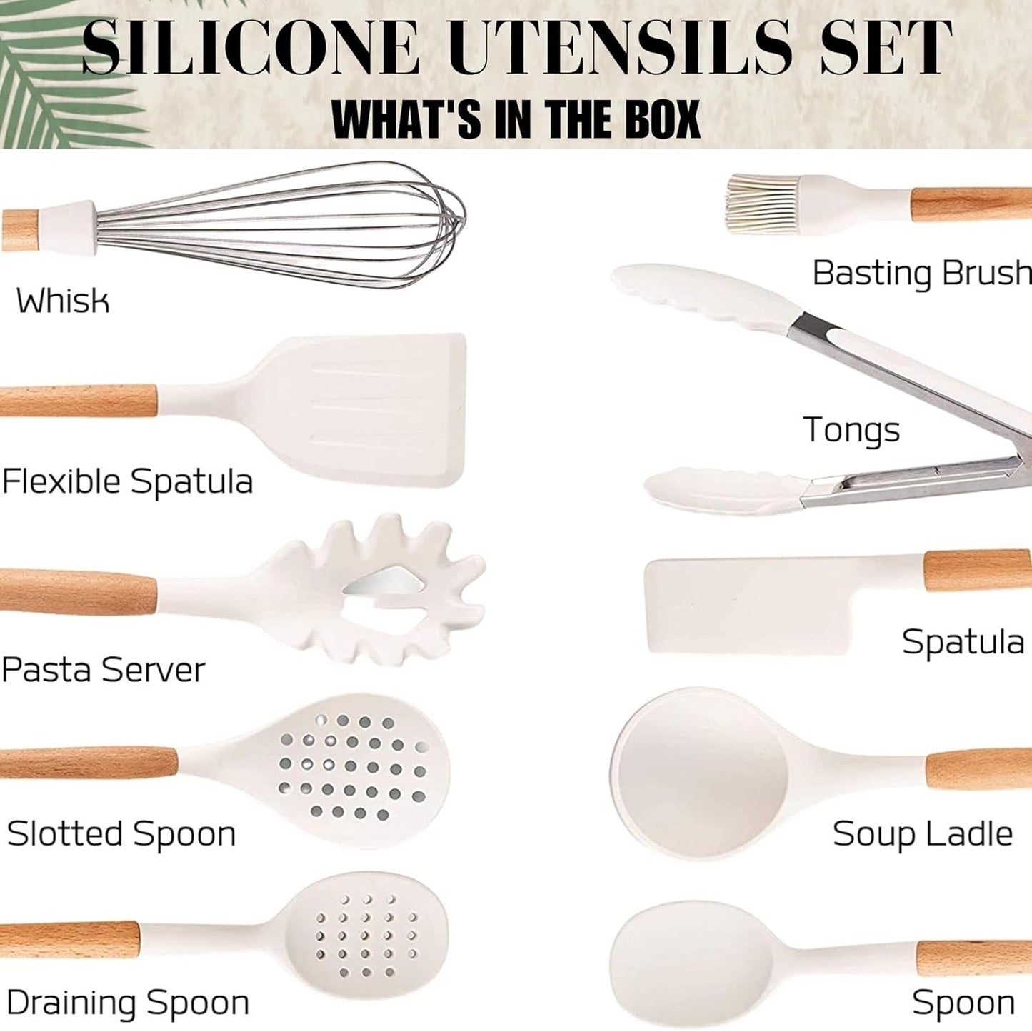 11-Piece Silicone Kitchen Utensil Set with Holder