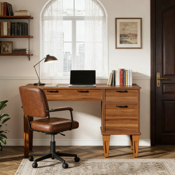 Elite Walnut Executive Writing Desk