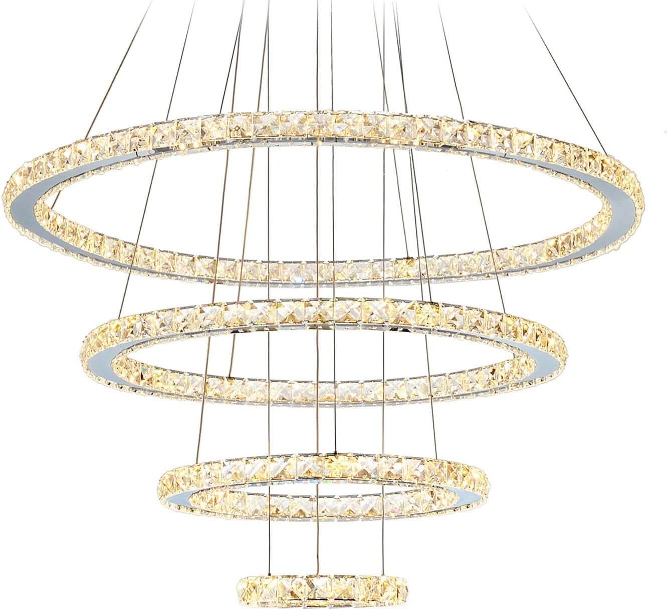 Modern Crystal Chandelier with LED Lights